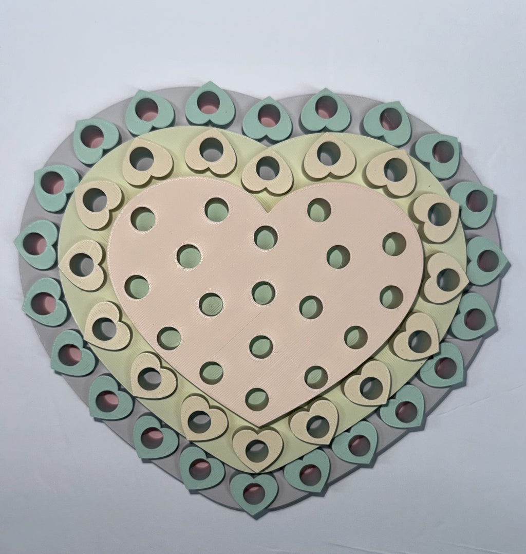 Handmade Rhinestone;Display Stand – Heart-Shaped Organizer for Vendors, Craft Shows; Beauty Rooms